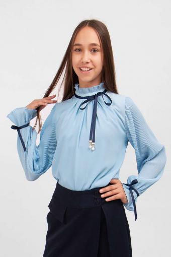 Блузка для девочки SP2801 (Голубой) - Ивтекс-Плюс