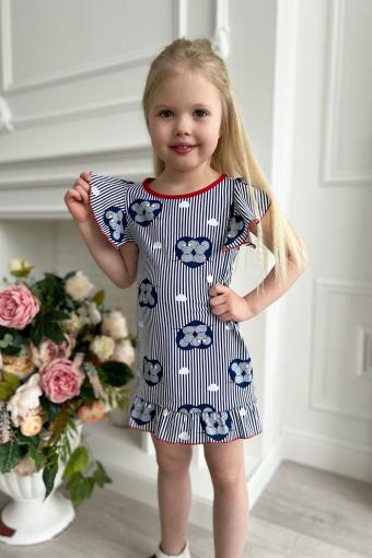 Платье 5104 детское (Синий) - Ивтекс-Плюс