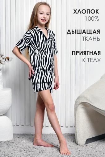 Пижама М22081 (Черный_белый) - Ивтекс-Плюс