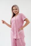 Пижама женская из кулирки Ворожея розовый макси (Фото 4)