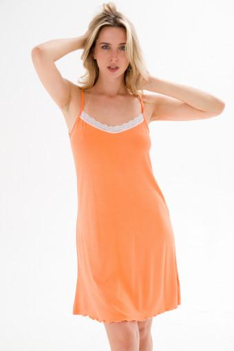 Ночная сорочка из вискозы Николь оранжевый - Ивтекс-Плюс