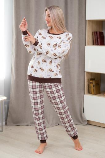Пижама женская из джемпера и брюк из футера Олененок бычок (Фото 2)
