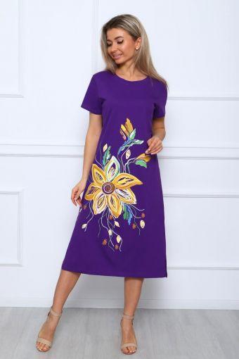 Лили - платье-футболка фиолетовый - Ивтекс-Плюс