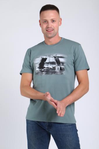футболка мужская 82053 (Аква) - Ивтекс-Плюс