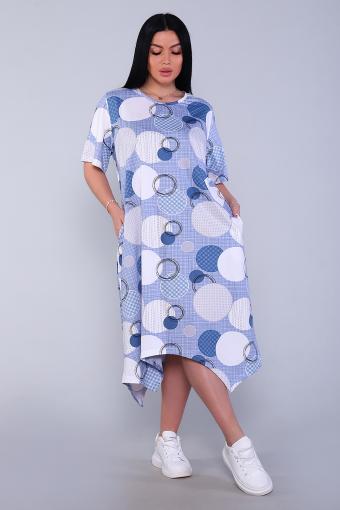 Платье 11836 (Голубой) - Ивтекс-Плюс