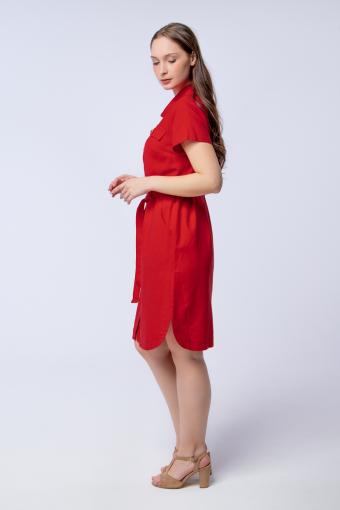 Платье женское LenaLineN арт. 003-117-23 (Красный) (Фото 2)