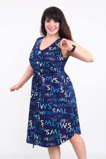 Платье 15493 (Темно-синий) - Ивтекс-Плюс