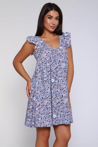 Платье 87505 (Серо-голубой) - Ивтекс-Плюс