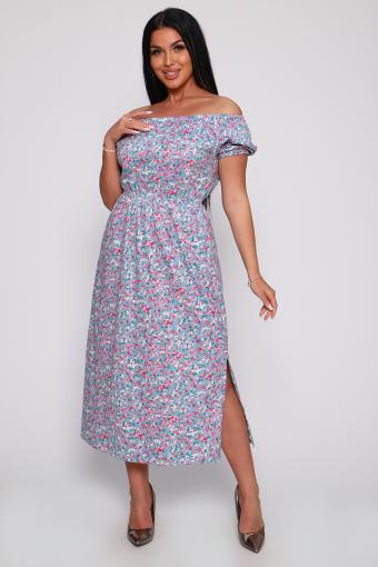 Платье 71068 (Серо-голубой) - Ивтекс-Плюс
