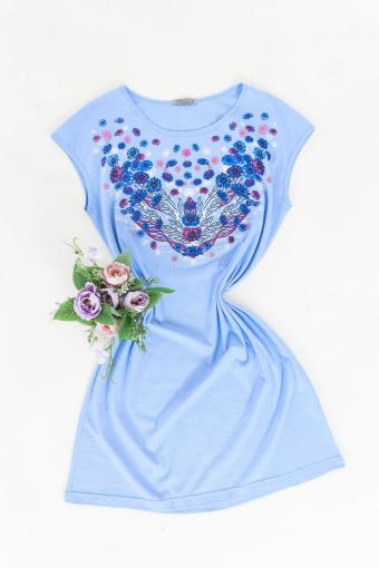 Сорочка Аквамарин (Голубой) (Фото 2)
