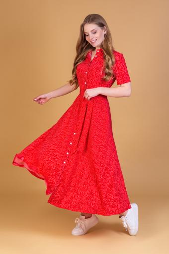 Платье 22259 (Красный) - Ивтекс-Плюс