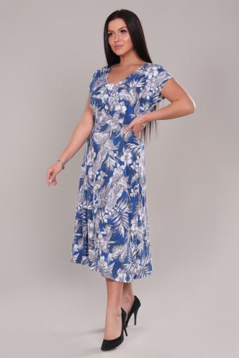 Платье 6736 (Синий) - Ивтекс-Плюс