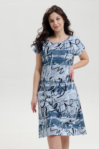 Платье 032 (Голубой) - Ивтекс-Плюс