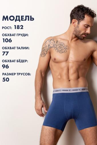Трусы, набор - 3 штуки муж BeGood UMJ1202I Underwear темно-синий принт/синий/темно-синий (Темно-синий принт/синий/темно-синий) (Фото 2)