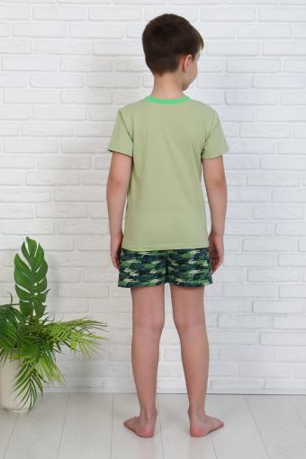 Пижама Компот печать для мальчиков (Кайман зеленый) (Фото 2)