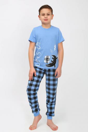 Пижама для мальчика 92182 (Голубой) - Ивтекс-Плюс