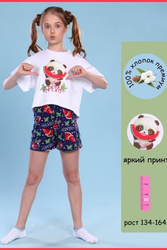 Пижама для девочки Арбуз арт.ПД-019-037 (Белый) - Ивтекс-Плюс