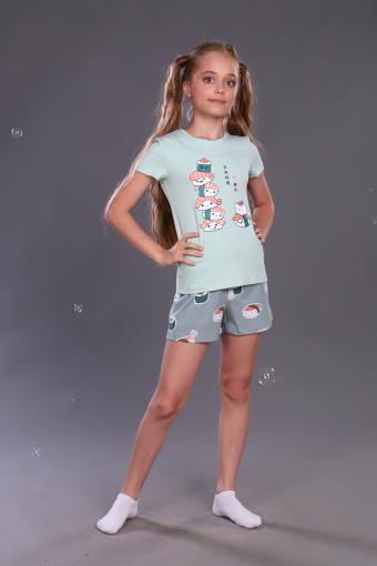 Пижама для девочки Суши-роллы ПД-009-044 (Полынь) - Ивтекс-Плюс