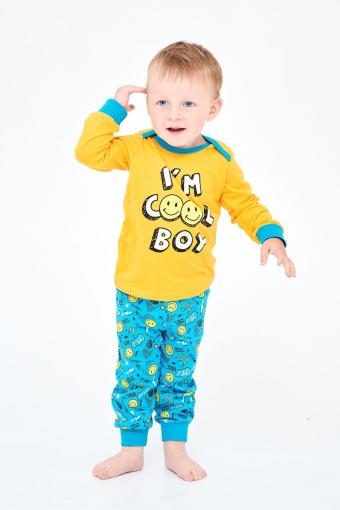 Пижама для мальчика 92139 (Желтый/бирюзовый) - Ивтекс-Плюс