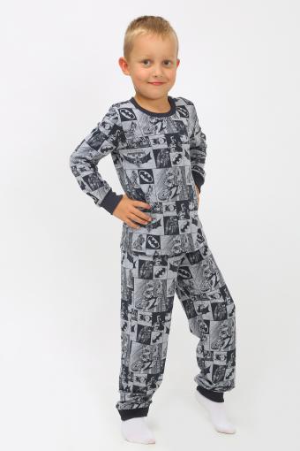 Пижама Бэтмен детская арт. ПМ-013-049 (Серый) - Ивтекс-Плюс