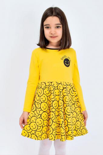 Платье трикотажное для девочки SP7964 (Желтый) - Ивтекс-Плюс