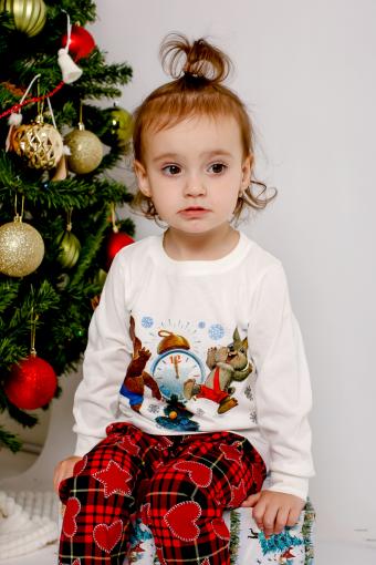 Пижама Каникулы-4 детская (Молочный/красный) - Ивтекс-Плюс