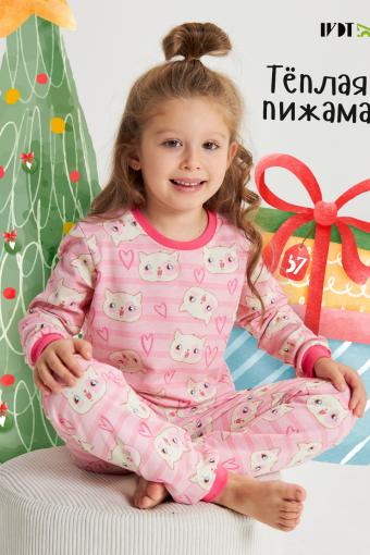 Детская пижама теплая Зефирка (Розовый) - Ивтекс-Плюс