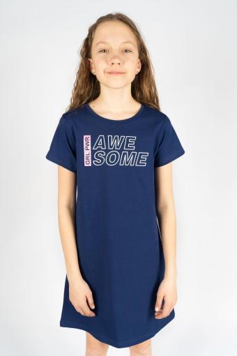 Платье для девочки 81190 (Синий) - Ивтекс-Плюс