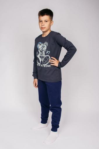 Пижама для мальчика 92214 (Темно-серый/т.синий) - Ивтекс-Плюс
