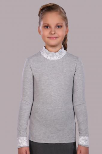 Блузка для девочки Дженифер арт. 13119 (Серый меланж) - Ивтекс-Плюс
