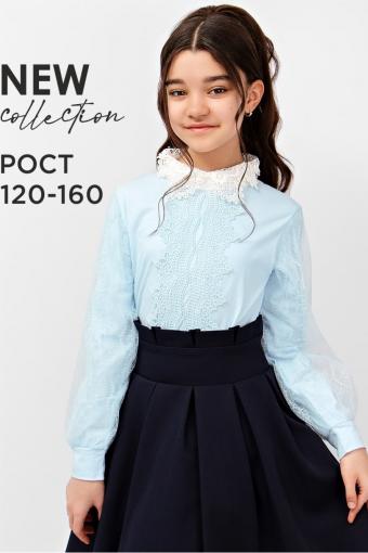 Блузка для девочки SP6545 (Голубой) - Ивтекс-Плюс