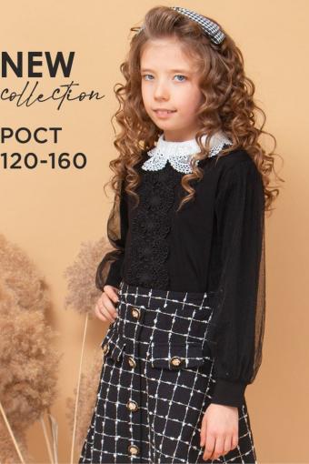 Блузка для девочки SP6546 (Черный) - Ивтекс-Плюс