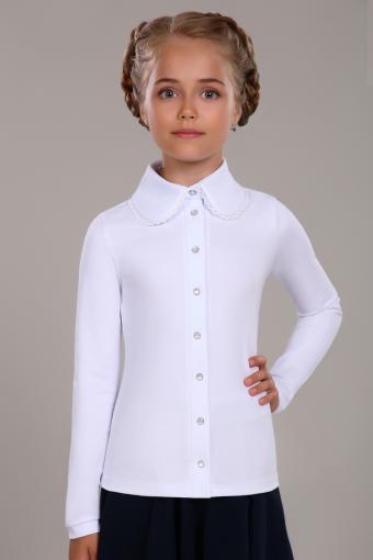Блузка для девочки Агата 13258 (Белый) - Ивтекс-Плюс