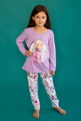 Пижама 22762 Barbie дл. рукав (Лиловый) - Ивтекс-Плюс