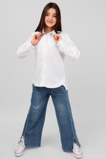 Блузка для девочки хлопковая SP1014 (Белый) - Ивтекс-Плюс