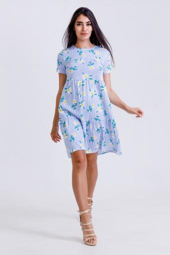 Платье 50517 (Голубой) - Ивтекс-Плюс