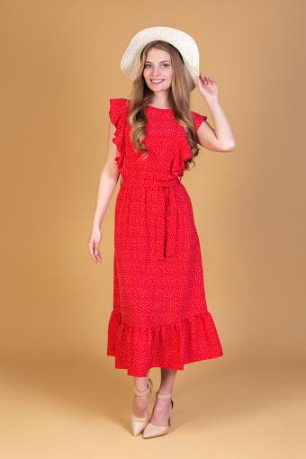 Платье 22258 (Красный) - Ивтекс-Плюс