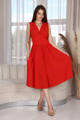 Платье П219 (Красный,белый) - Ивтекс-Плюс