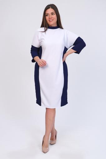 Платье 52254 (Синий, белый) - Ивтекс-Плюс
