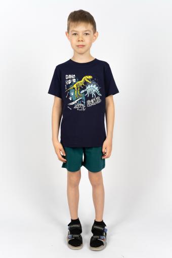 Комплект для мальчика 4291 (футболка _ шорты) (Т.синий/т.бирюзовый) - Ивтекс-Плюс