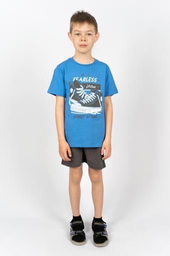 Комплект для мальчика 4293 (футболка _ шорты) (Джинс/т.синий) - Ивтекс-Плюс