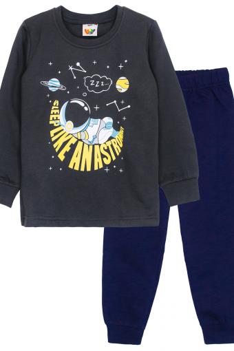 Пижама для мальчика 92206 (Темно-серый/т.синий) - Ивтекс-Плюс