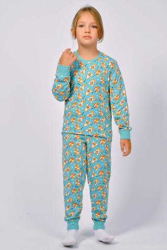 Пижама детская 91223 (Пастельно-бирюзовый корги) - Ивтекс-Плюс