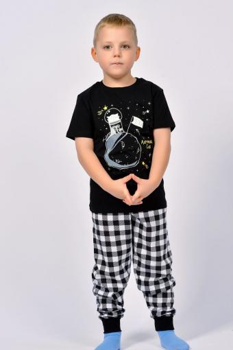 Пижама для мальчика 92210 (Черный/черная клетка) - Ивтекс-Плюс