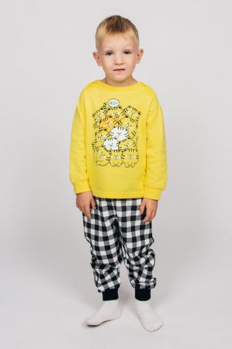 Пижама детская 92204 (Желтый/черная клетка) (Фото 2)