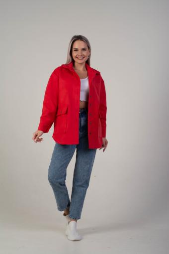 Пальто-рубашка 100009 (Красный) - Ивтекс-Плюс