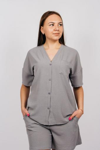 Рубашка женская 0630 (Серый) - Ивтекс-Плюс