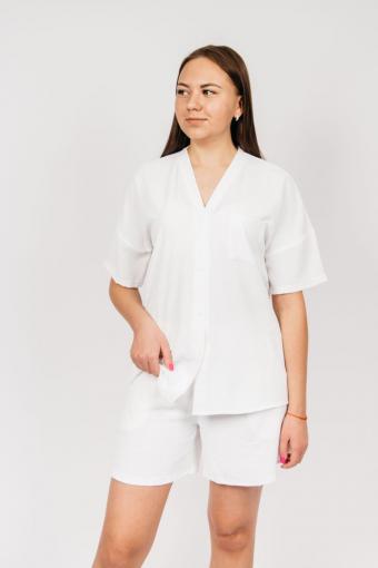 Рубашка женская 0630 (Белый) - Ивтекс-Плюс