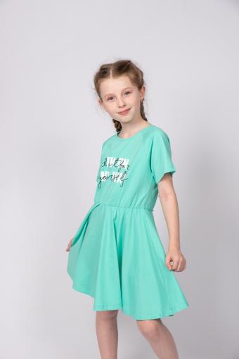 Платье для девочки 81228 (Ментол) - Ивтекс-Плюс