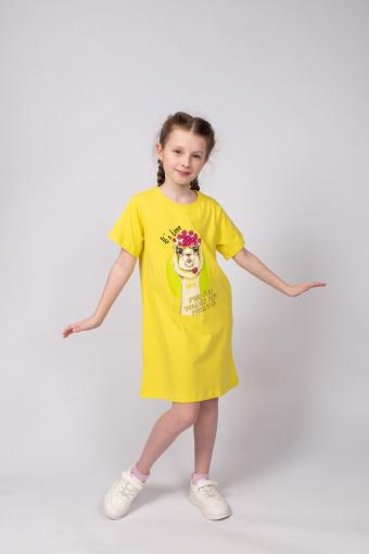 Платье для девочки 81226 (Желтый) - Ивтекс-Плюс